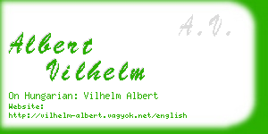 albert vilhelm business card